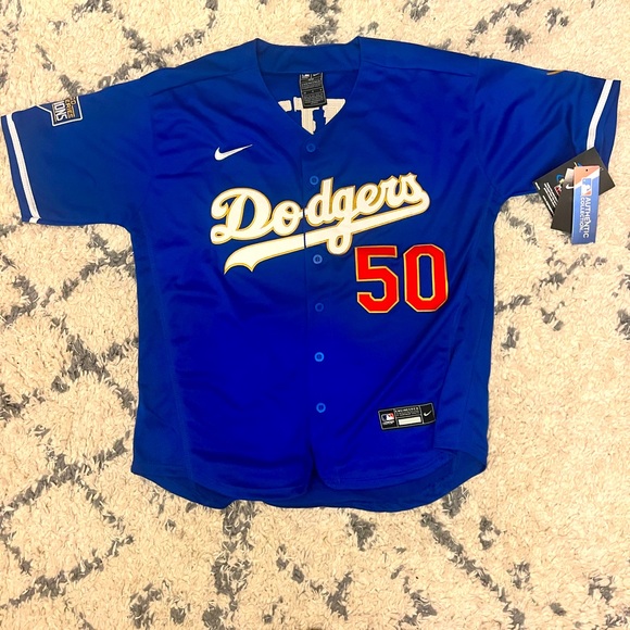 NWT RARE LA Dodgers Mookie Betts World Series Champs 2020 baseball jersey!! ⚾️💙 - Picture 1 of 10
